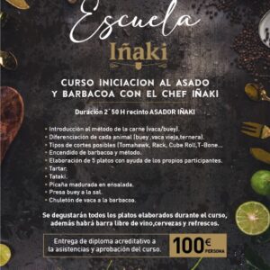 Curso iniciacion al asado y barbacoa con el chef iñaki
